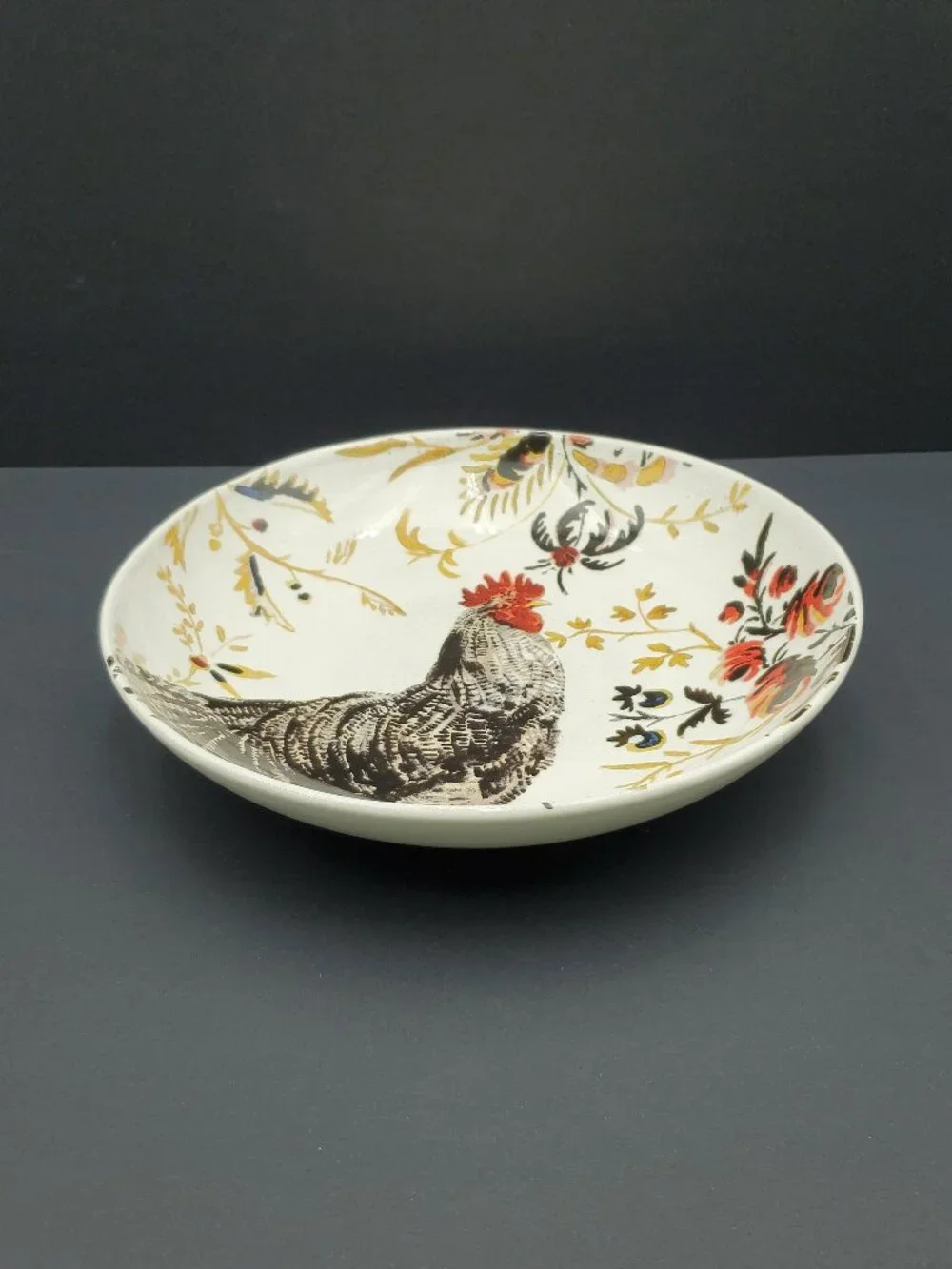Williams-Sonoma Rooster Francais Soup Pasta Bowl Salad Serving Bowl